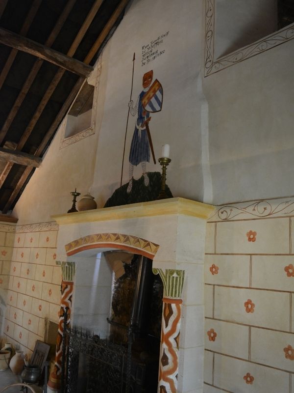 cheminée de la salle médiévale